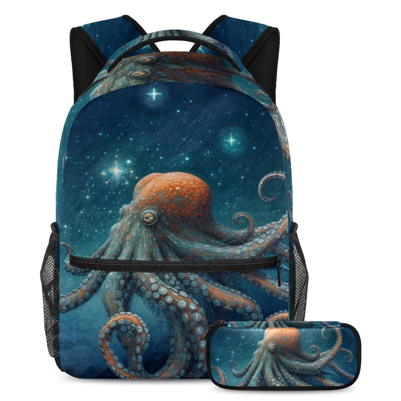 Sac à dos Blue Ocean Creature résistant pour alléger les écoliers