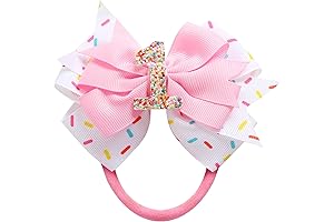 Fancheer Birthday Hair Bow for Baby Girls