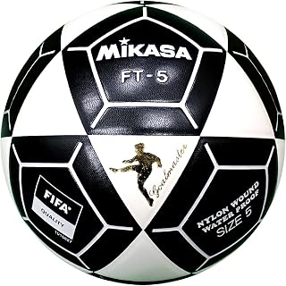Mikasa FT5A-WBK-W Goal Master Soccer Ball, White/Black, Size 5,Foot Volleyball