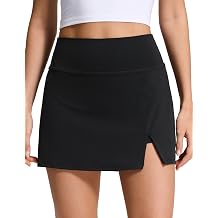 CRZ YOGA High Waisted Front Slit Golf Skirts