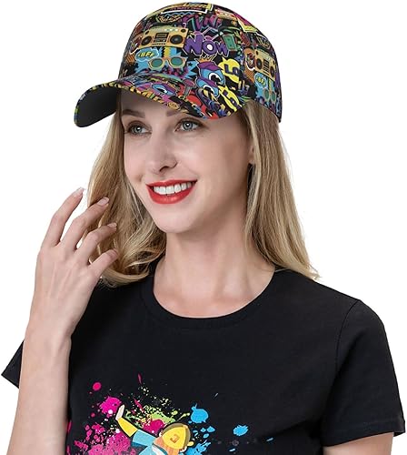 Miniatura 8 de Gorra de béisbol retro de los años 80 y 90 estilo de moda para hombre y mujer, gorra de béisbol ajustable