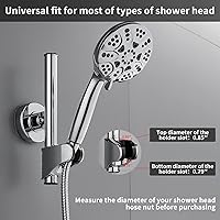 Vista 3 de Soporte para cabezal de ducha, soporte de ducha montado en la pared, soporte de ducha ajustable con ventosa, accesorio de varita de ducha reubicable