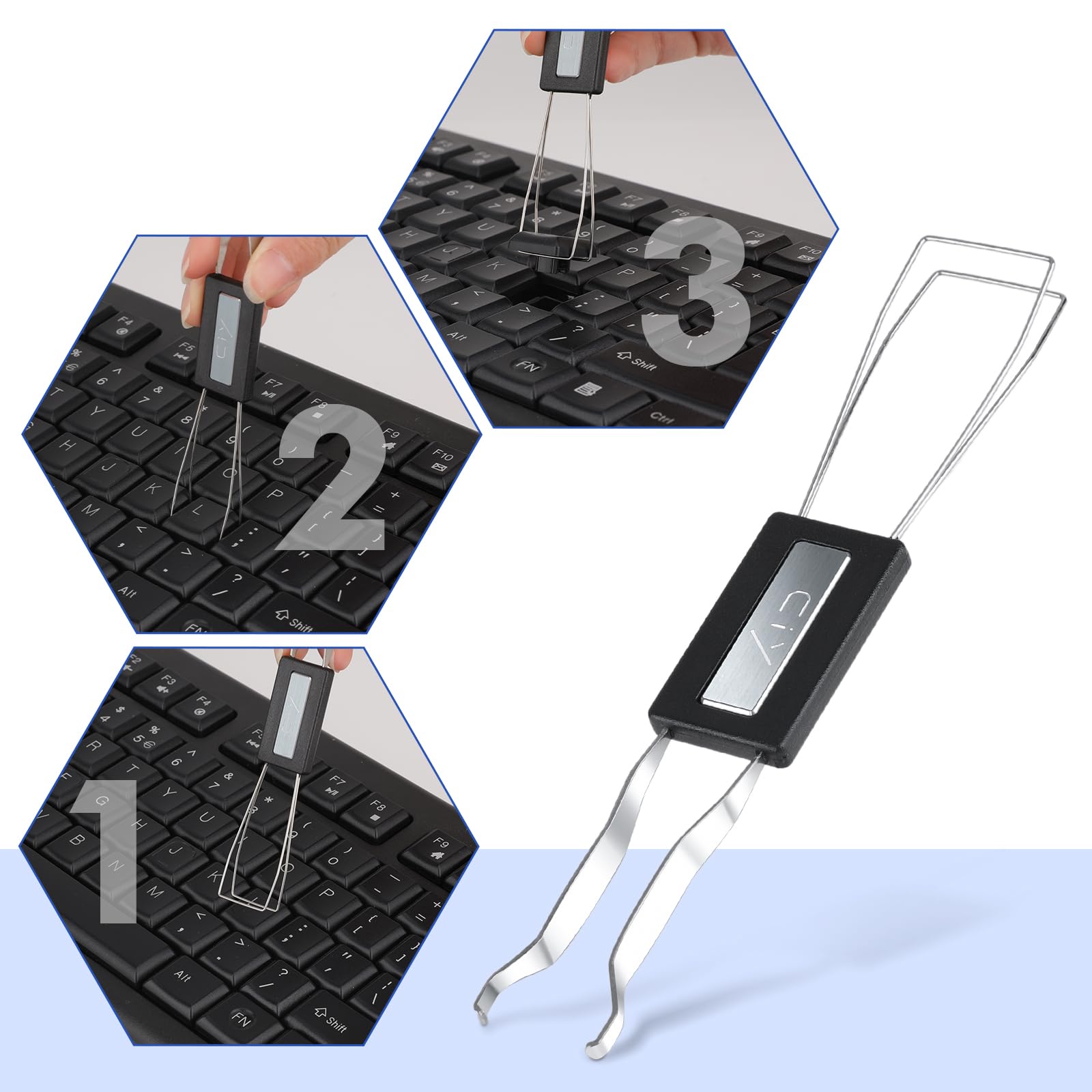 Estrattore Per Keycap Di Tastiera Meccanica - In Acciaio Inox, Compatto, Per Pulizia E Manutenzione - Foto 5