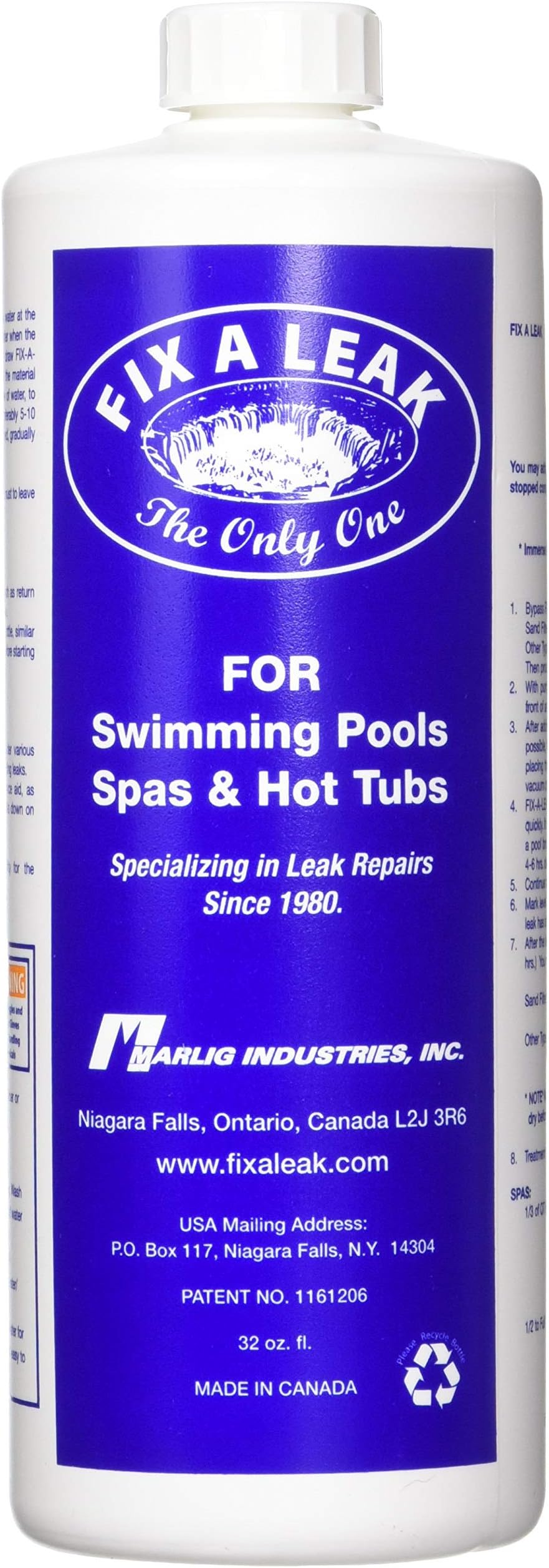 Marlig Industries Seal 32oz Marlig Fix Pool and Spa Leak Sealer 32 oz-2 Pack, Blue