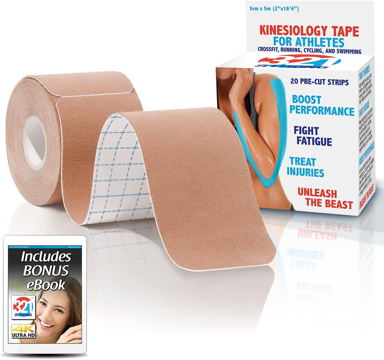 321 STRONG Kinesiology Tape for Muscles and Injury Relief
