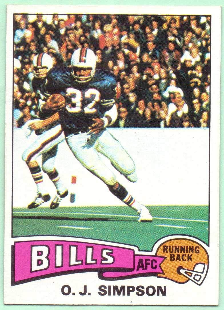 O.J. Simpson 1975 Topps #500 - Buffalo Bills