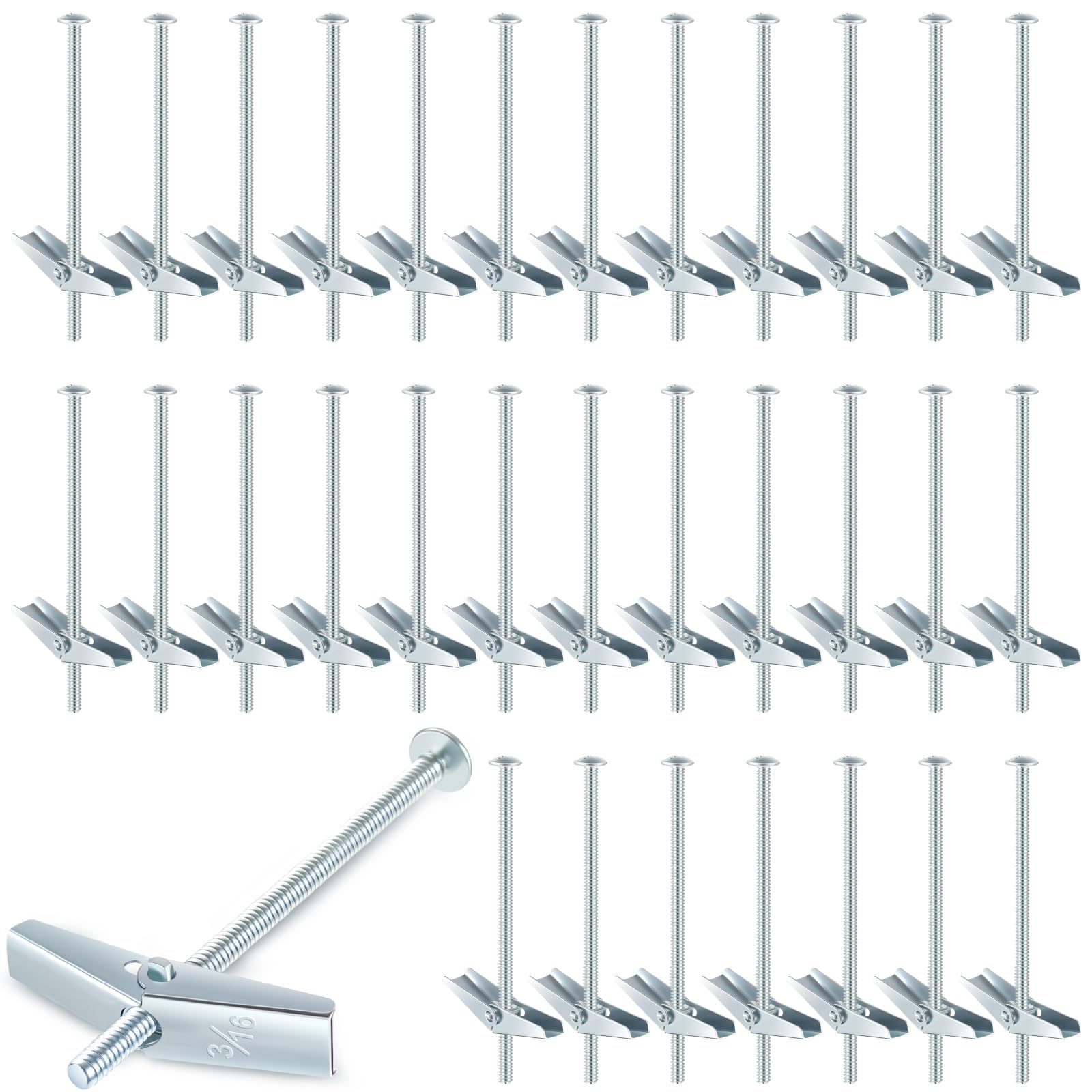 Toggle Anchors - 100 Pack for Drywall -22