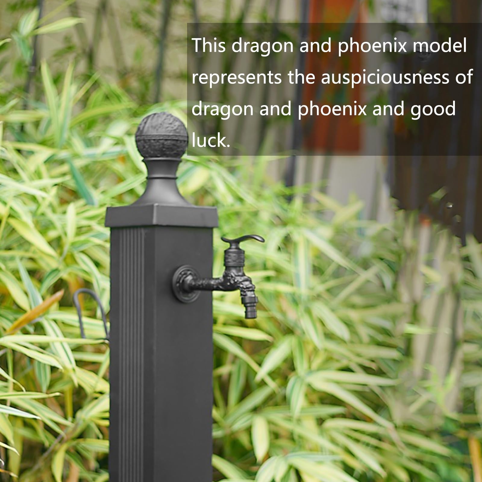 XBTGS Colonna d'acqua per esterni in acciaio inox resistente con rubinetto, soluzione di approvvigionamento idrico verticale antigelo per cortili, patii e spazi esterni, A-114c, A-114 cm/44,8 pollici