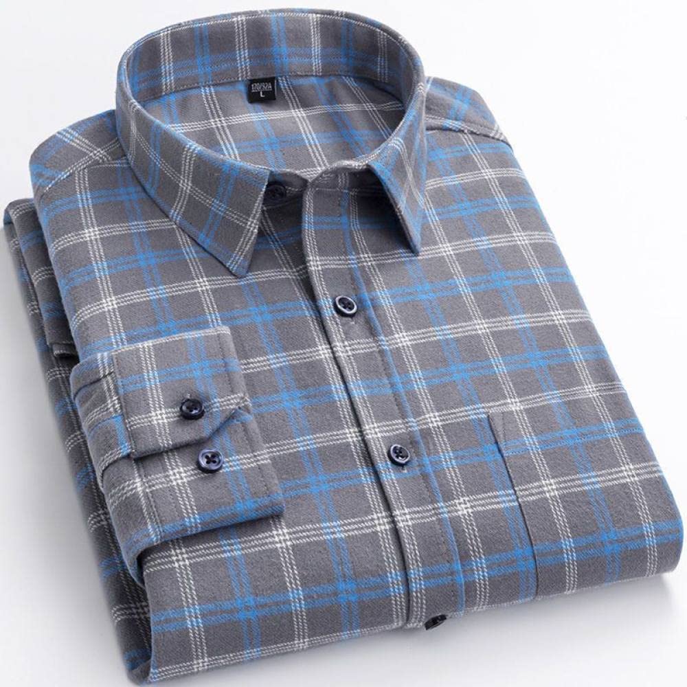 Camicia In Cotone A Maniche Lunghe Da Uomo,Camicia Casual Da Uomo A Maniche Lunghe, Camicie Da Uomo In Cotone Scozzese Casual A Maniche Lunghe Camicia A Quadri Casual Da Lavoro Regular Fit Camicie C