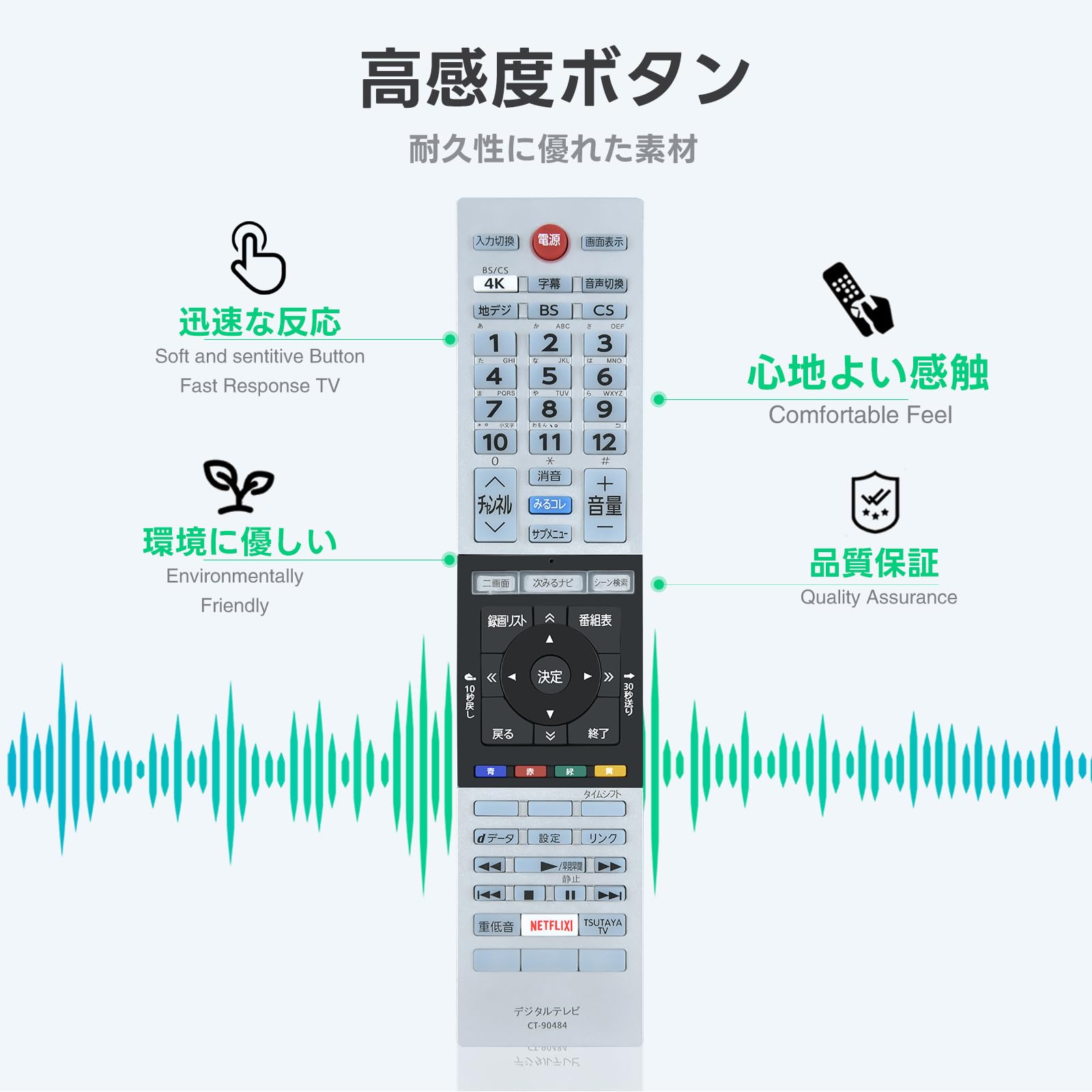 Amazon | テレビリモコン CT-90484 for TOSHIBA 東芝テレビリモコン