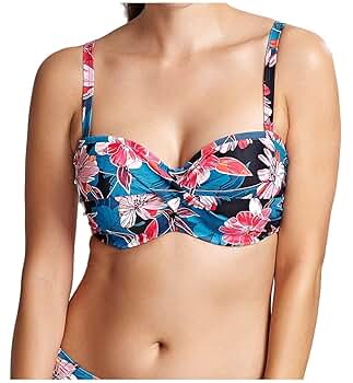 【rienda】Halter BELT Bandeau cup bikini Cotton On Womens Halter Ring Bandeau Bikini Top Swimwear