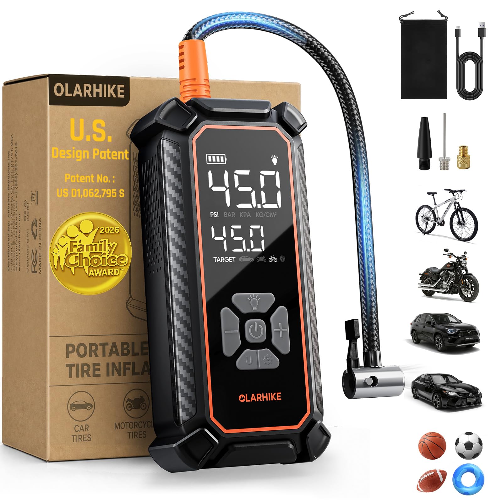 OlarHike Portable Tire Inflator - Fast & Powerful -16