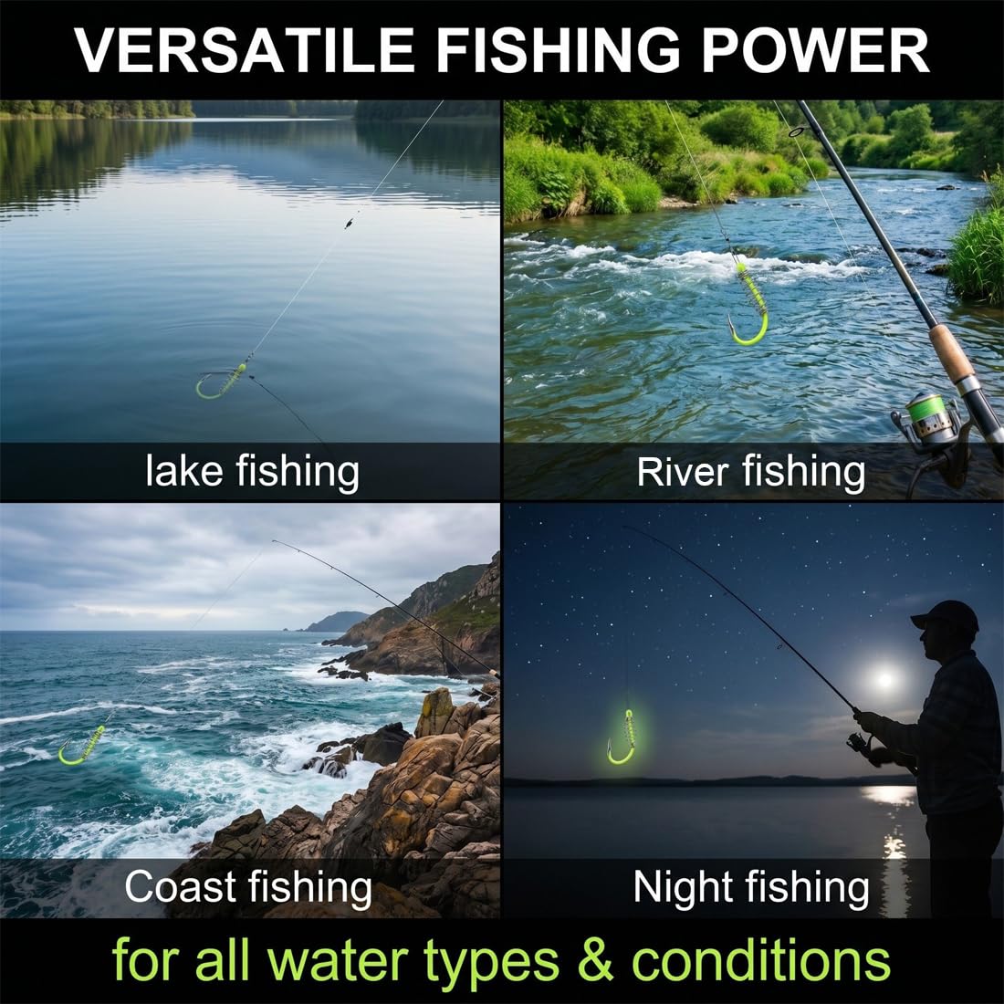 20Pcs Anzuelos de Pesca Con Resorte Anzuelos Acero Con Alto Contenido Carbono Con Resorte de Metal Pesca Giratorios Con Púas Adecuados Para Cebos Potentes