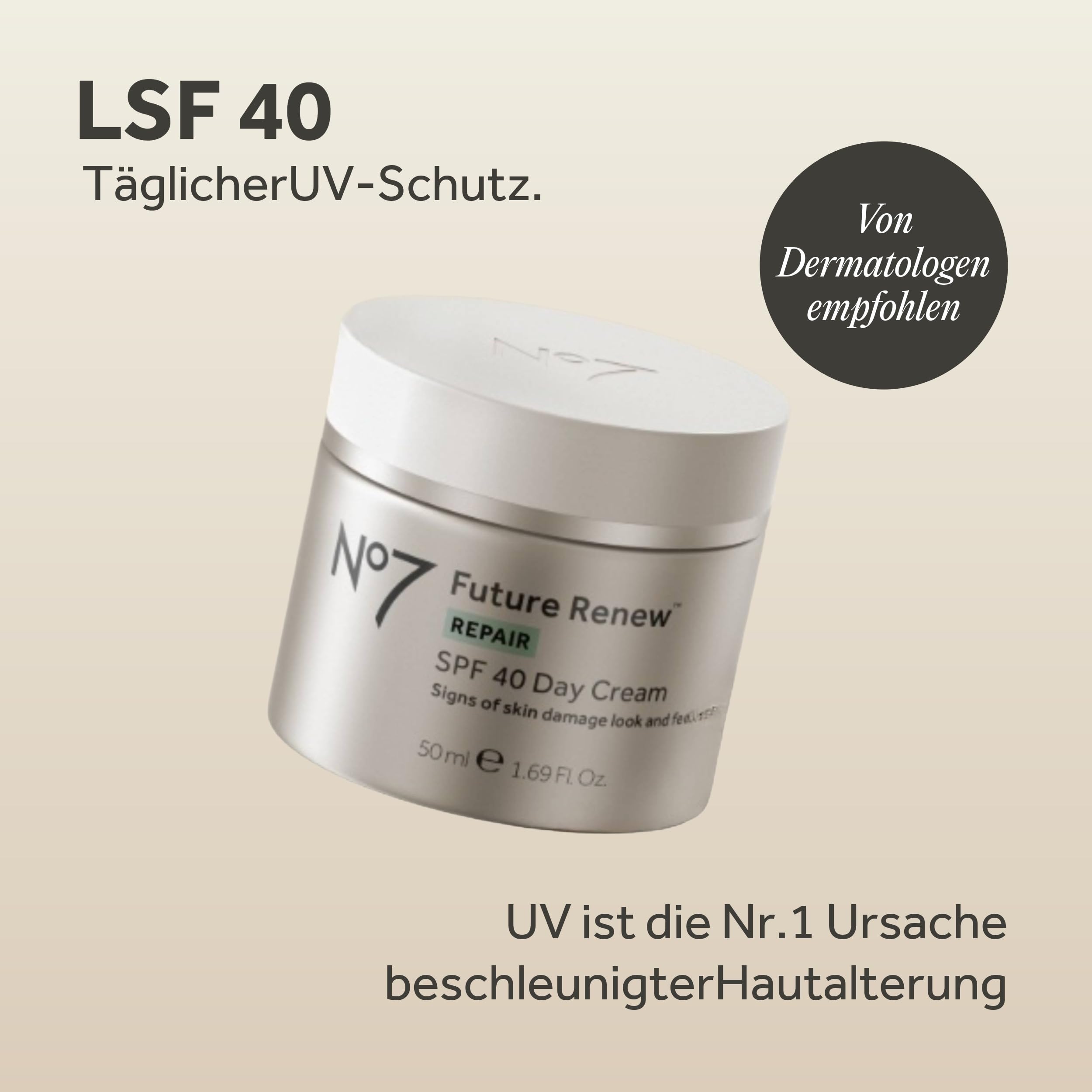 No7 Future Renew Repair Day Cream - Tagescreme LSF 40, Gesichtscreme 50 ml