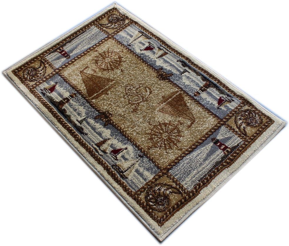 Area Rug Mat Nautical Scene (2 Feet X 3 Feet 2 Inch) Mat
