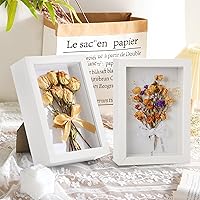 Vista 4 de Hacaroa 6 Pack 4 x 6 Inches Shadow Box Frame, Small Wood Frame Memory Display Cases,1.2in Depth Picture Frame Case for Dried Flowers, DIY Craft