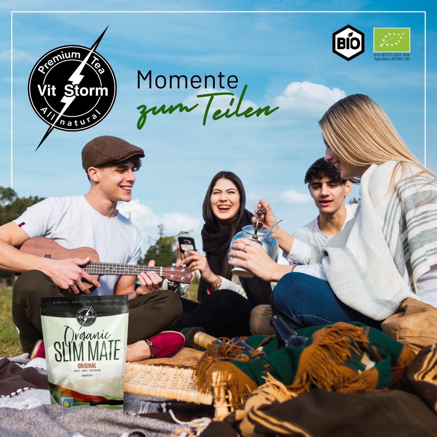Yerba Mate BIO Slim con Frutas y Hierbas Depurativas – Surtido de Tés e Infusiones a Granel 4×100 g | Pack de Tés Premium 100% Ecológico | Infusiones Regalo | Energizante, Digestivo, Drenante y Detox
