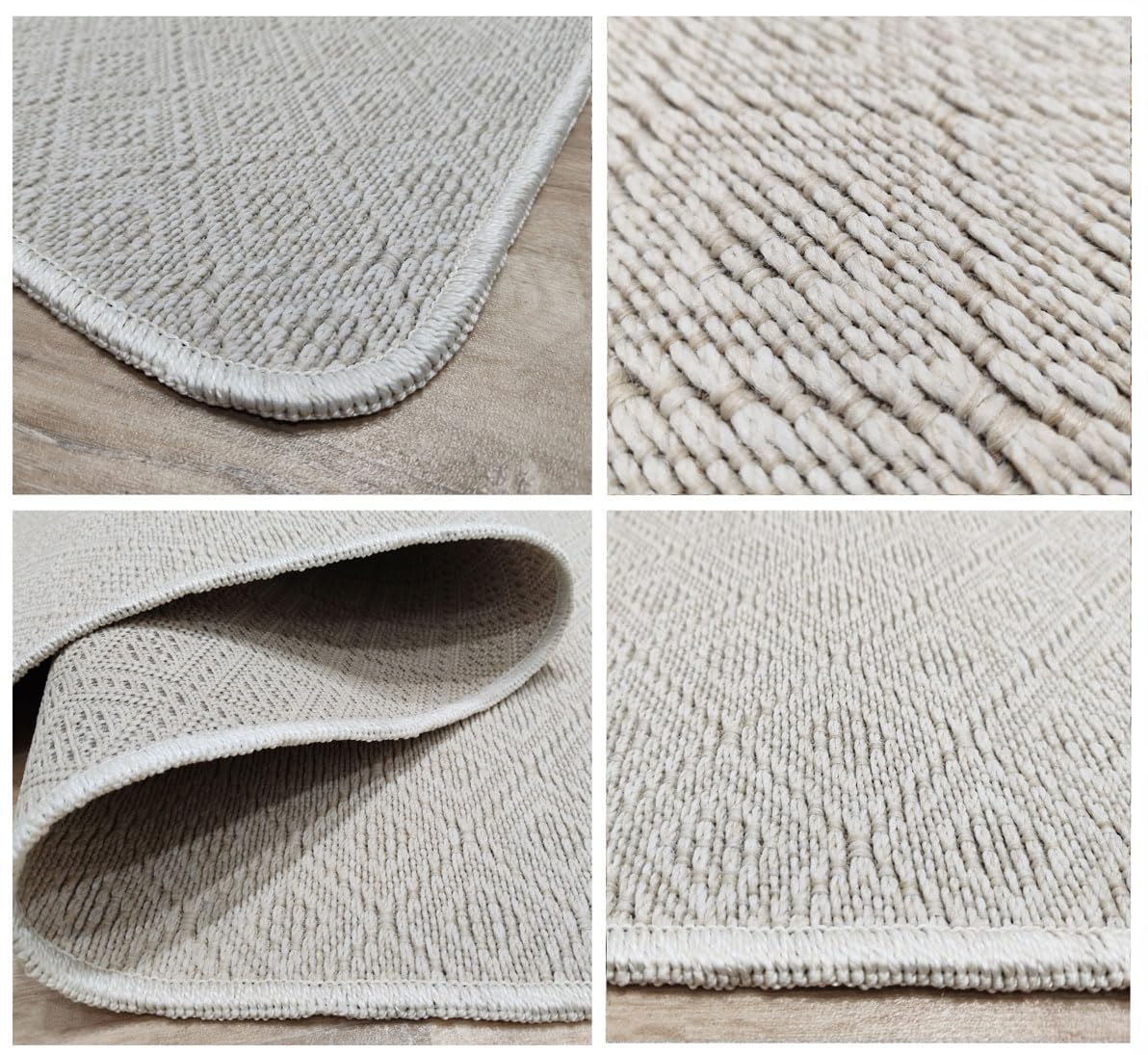 Tadi & Imperio1979 Tapis Rubis pour extérieur et intérieur - terrasse, Jardin, entrées, couloirs, Balcon, Salle à Manger, Cuisine - Disponible en Or et Beige - 85 x 250 cm.