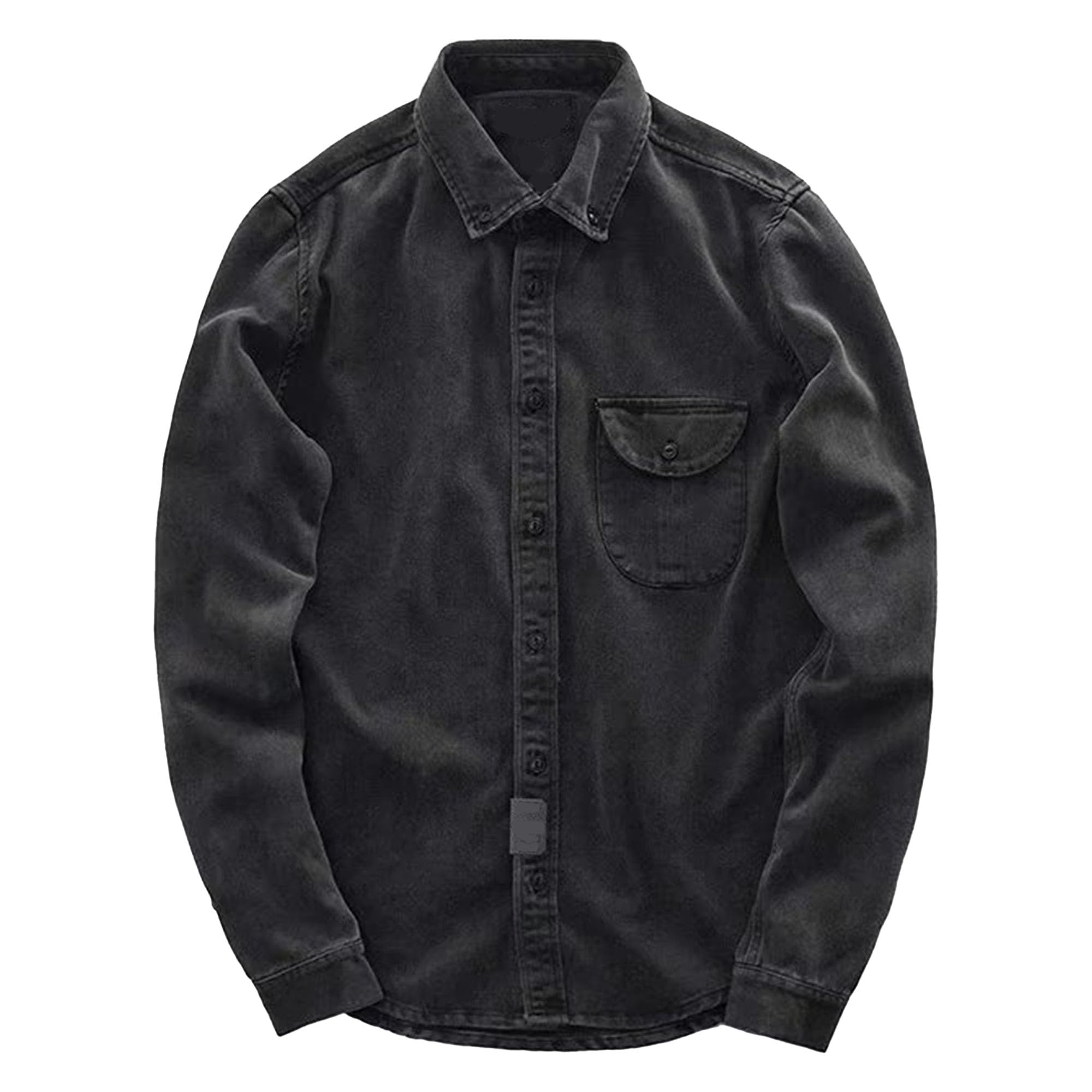 Camisas de mezclilla suaves de manga larga con botones reforzados para exterior 8