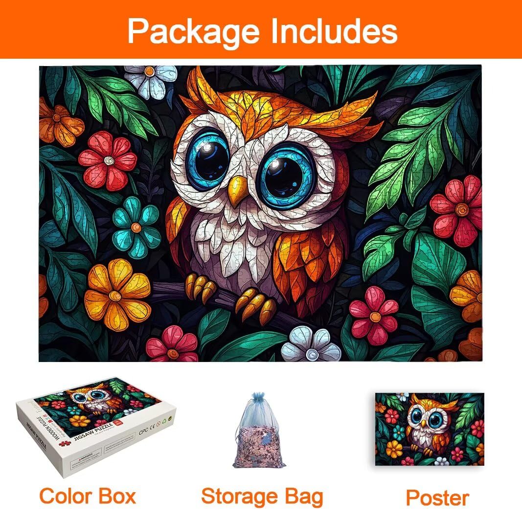 Puzzle Gufo, Puzzle 2000 Pezzi Adulti per Decor, Regalo Donna/Uomo -8734