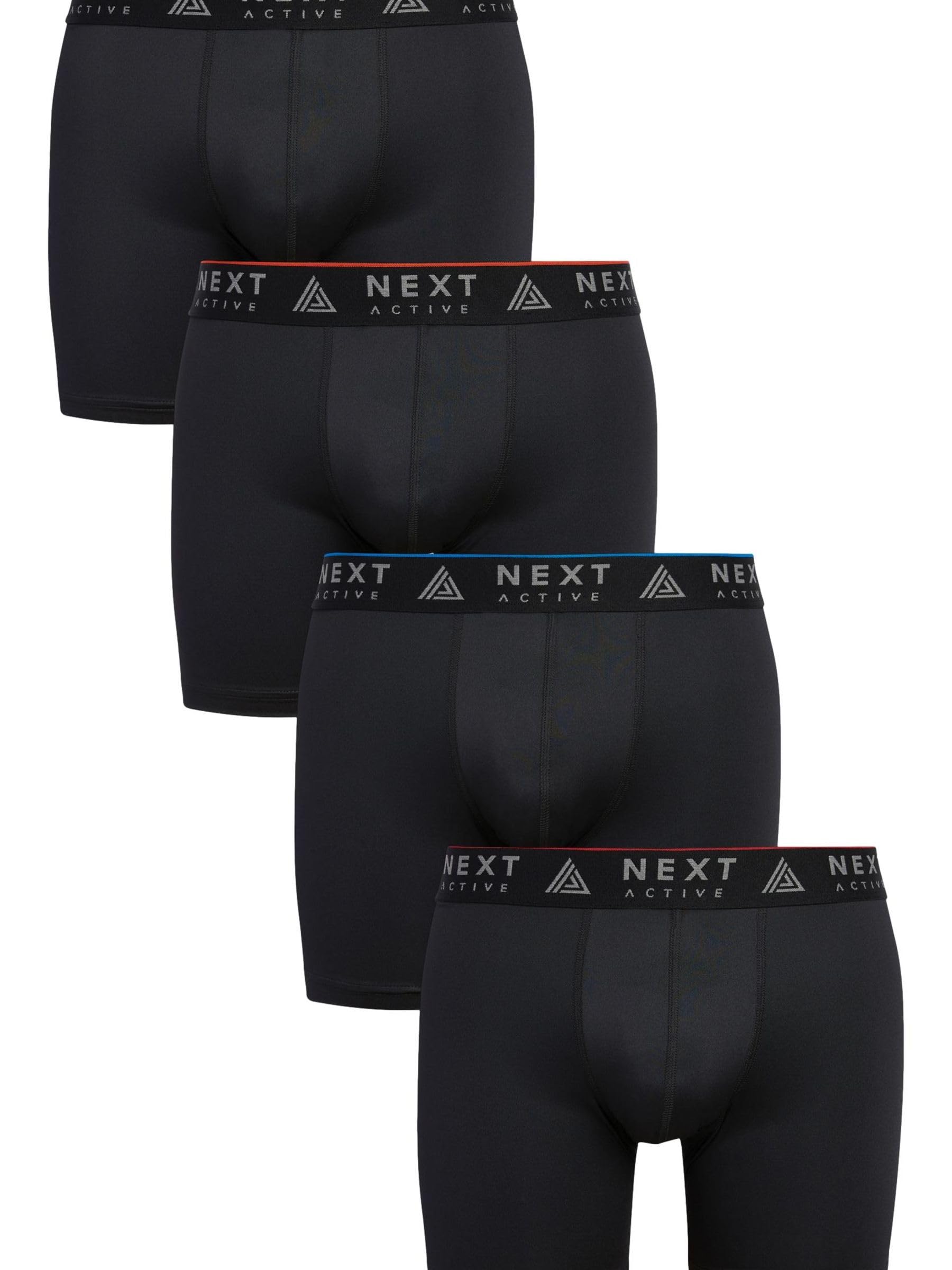 NEXT Hombres Pack de 4 Calzoncillos Deportivos de Estilo más Largo