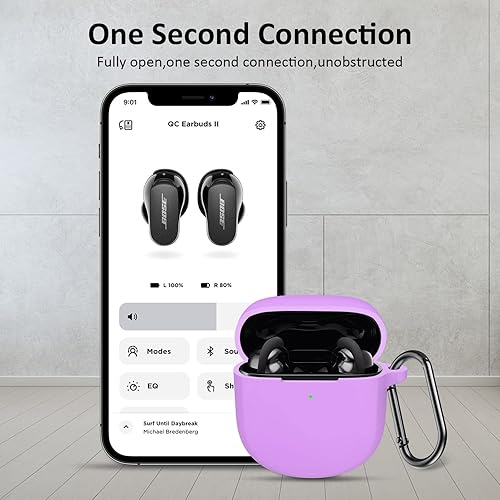 Miniatura 9 de LEFXMOPHY Funda para auriculares Bose QuietComfort II 2022/QuietComfort Ultra (2023), funda protectora de silicona (negro)