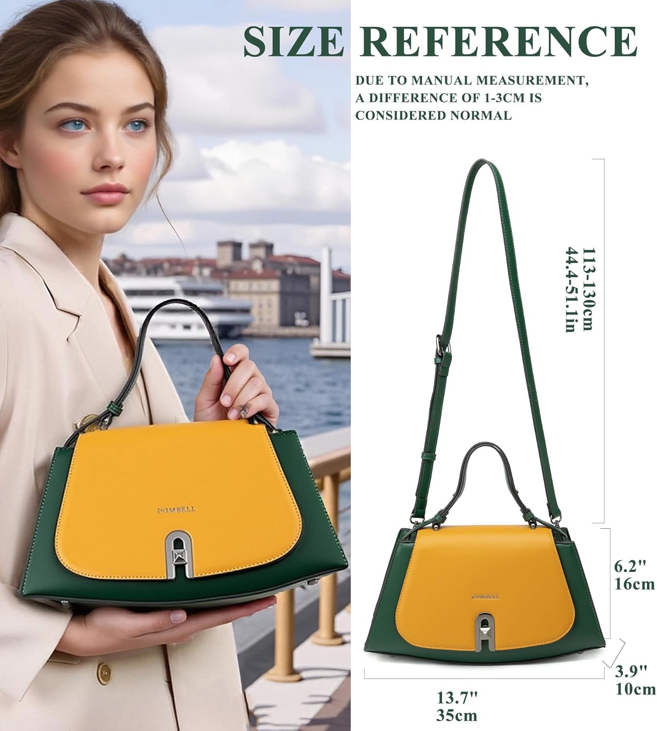 myfriday Women's Crossbody Bag Vegan Leather Trapezoid Handbag Purse, Fashion Shoulder Bag for Daily Use - Image 2