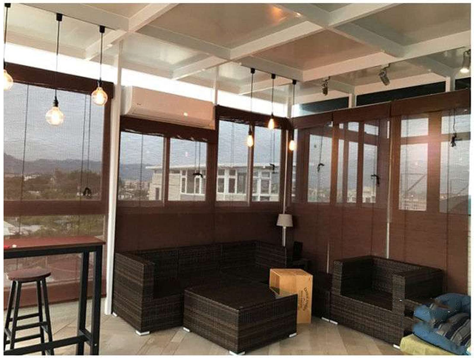 Naturales Persianas Enrollables de Bambú,Estores de Bambú,Cortina de Madera,Toldo Vertical,Sombreado/Protección Solar/Privacidad Protección,para Interior Exterior (80x150cm/32x59in)