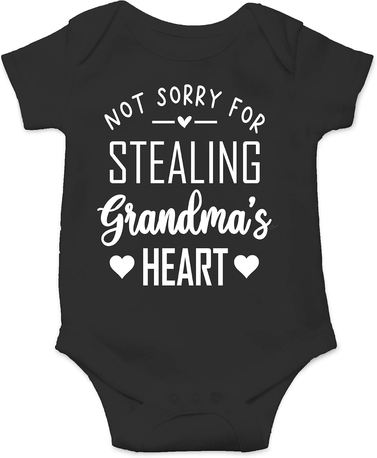 CBTwear Not Sorry for Stealing Grandma's Heart - Baby Clothes - Funny Newborn Bodysuit Outfits for Boys and Girls