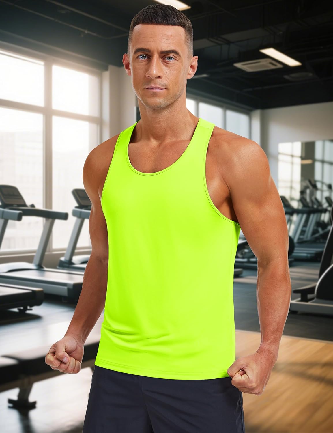 MAGCOMSEN Mens UPF 80+ Tank Tops Y Back Quick Dry Gym Workout Running Athletic Fitness Muscle Sleeveless Summer Shirts - Image 3