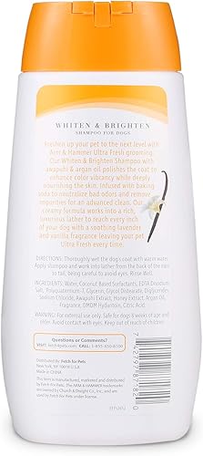 Miniatura 5 de Arm & Hammer Champú blanqueador e iluminador ultra fresco para perros  El bicarbonato de sodio neutraliza los malos olores para una limpieza