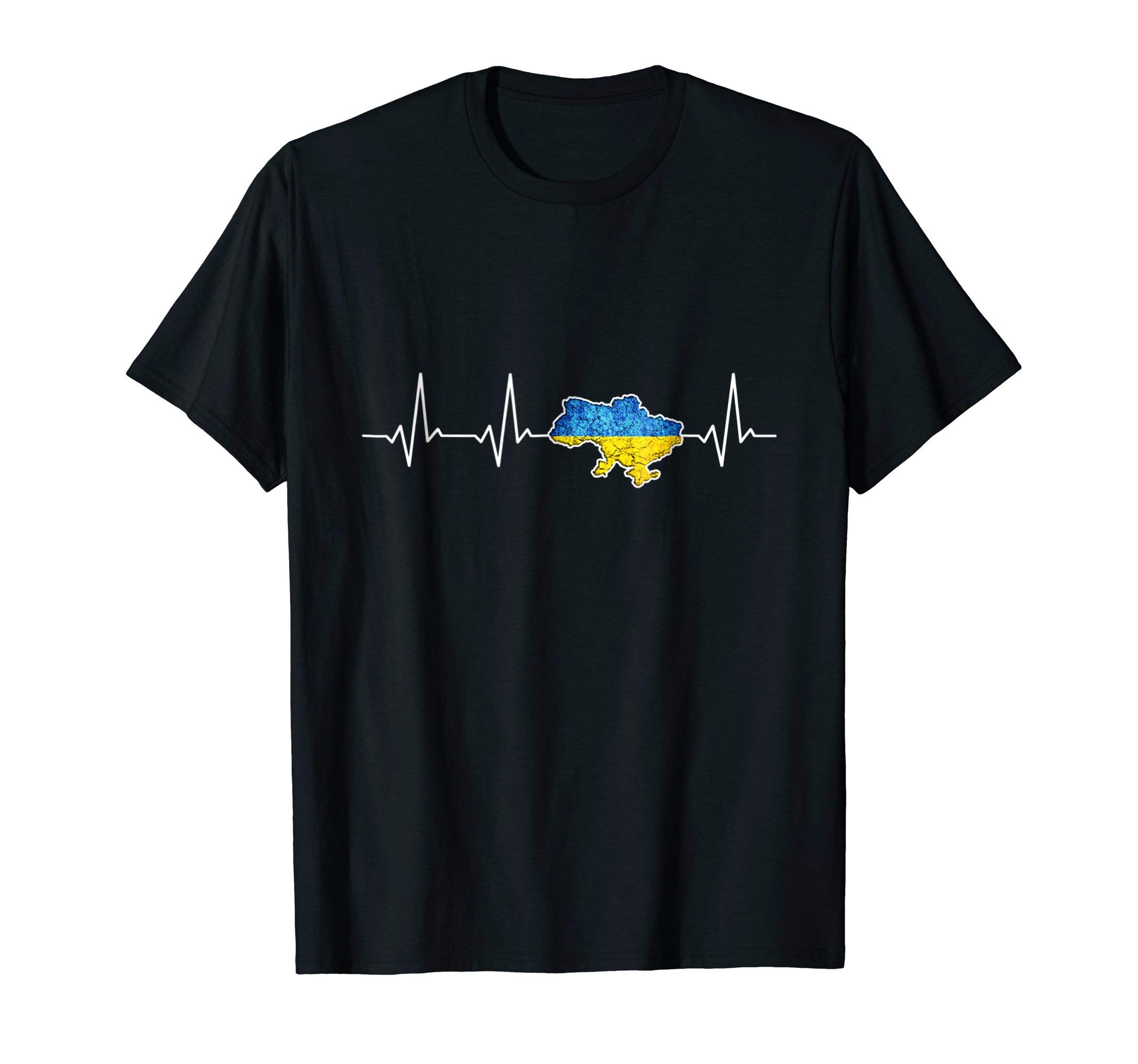 Heartbeat National Flag ShirtsUkraine Shirt Ukrainian Flag Tee National Pride T-Shirt