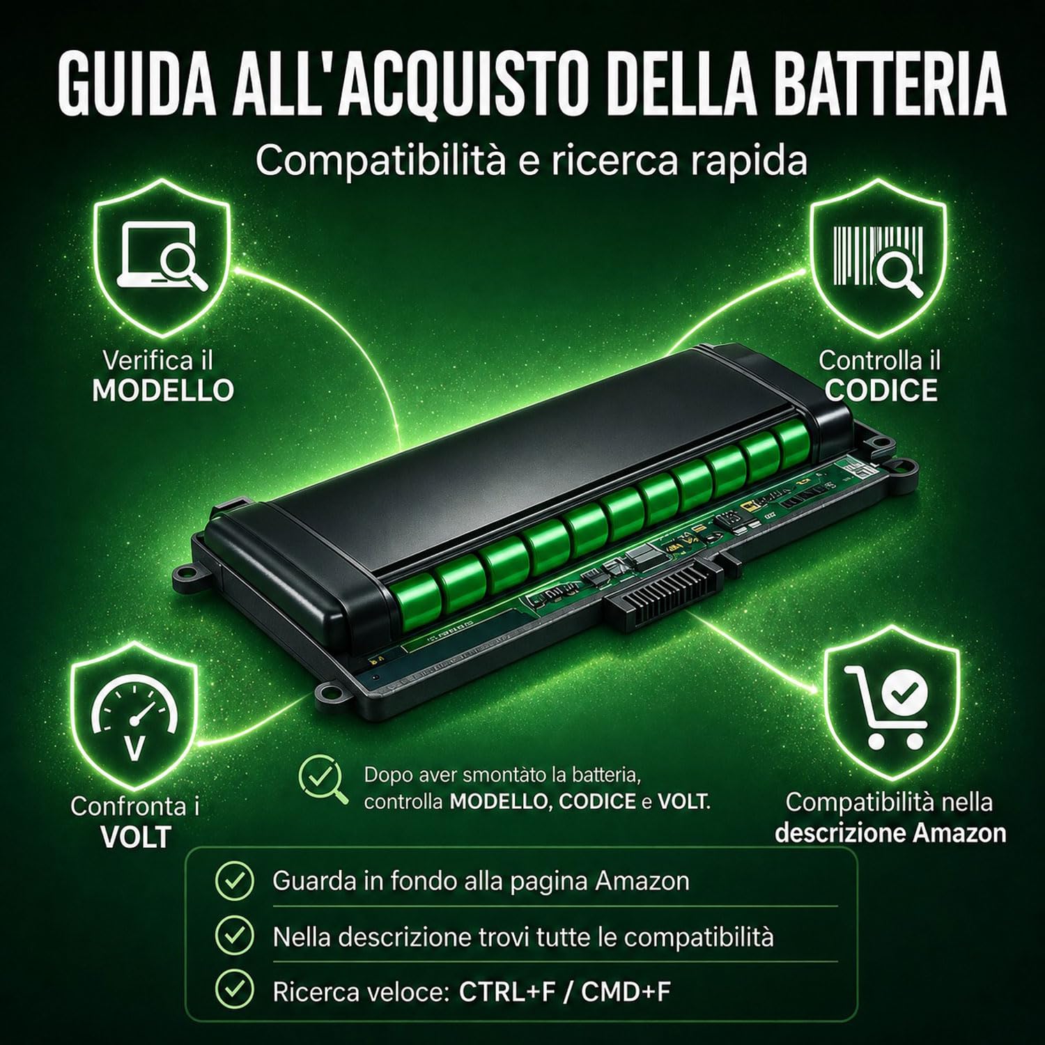 Batteria compatibile con HP HT03XL, HTO3XL Batteria L11119-855 Computer Portatile Compatibile HP 240, 245, 250, 255 G7, con PC Pavilion 14-CD, 14-CE, 14-CF (Capacità: 3600 mAh | 41 Wh)