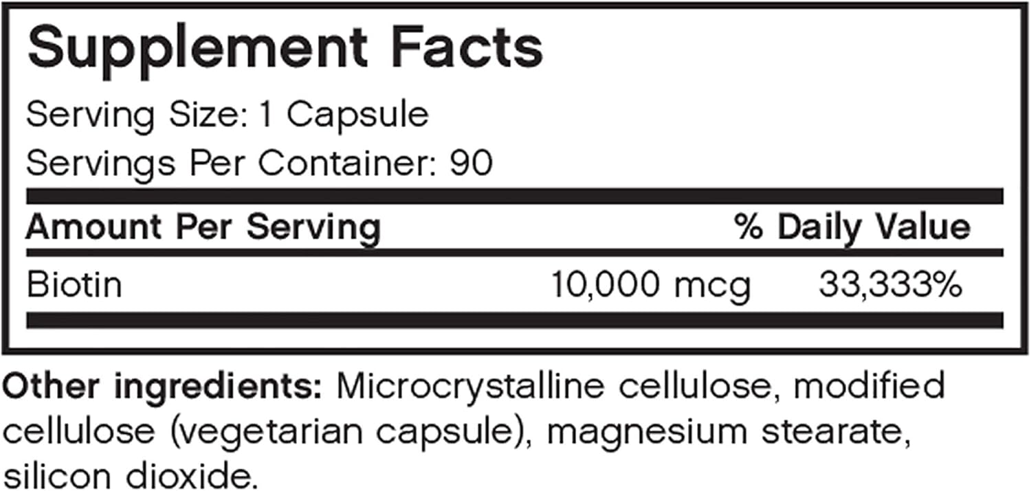 Futurebiotics Biotin 10,000 mcg, 90 Vegetarian Capsules