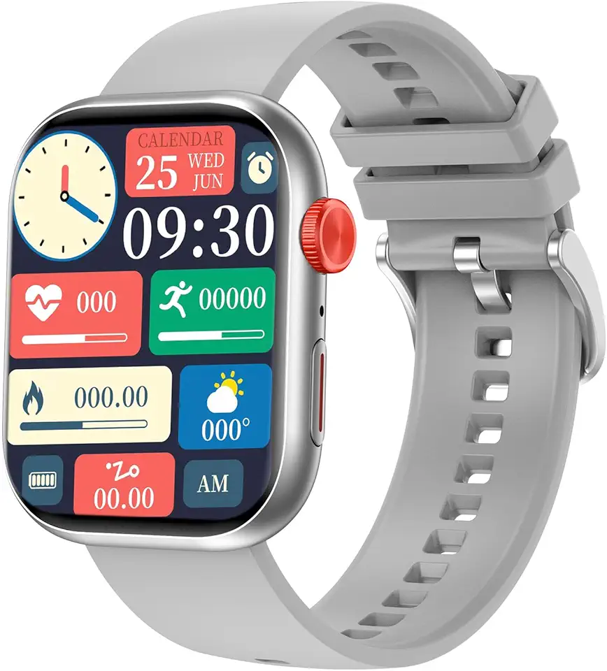 Relógio Inteligente Smartwatch FB047 com 1.83" Tela, Bluetooth, 100 Modos Esporte, IP68, 5 Dias Bateria - 37g Leve para Homens e Mulheres