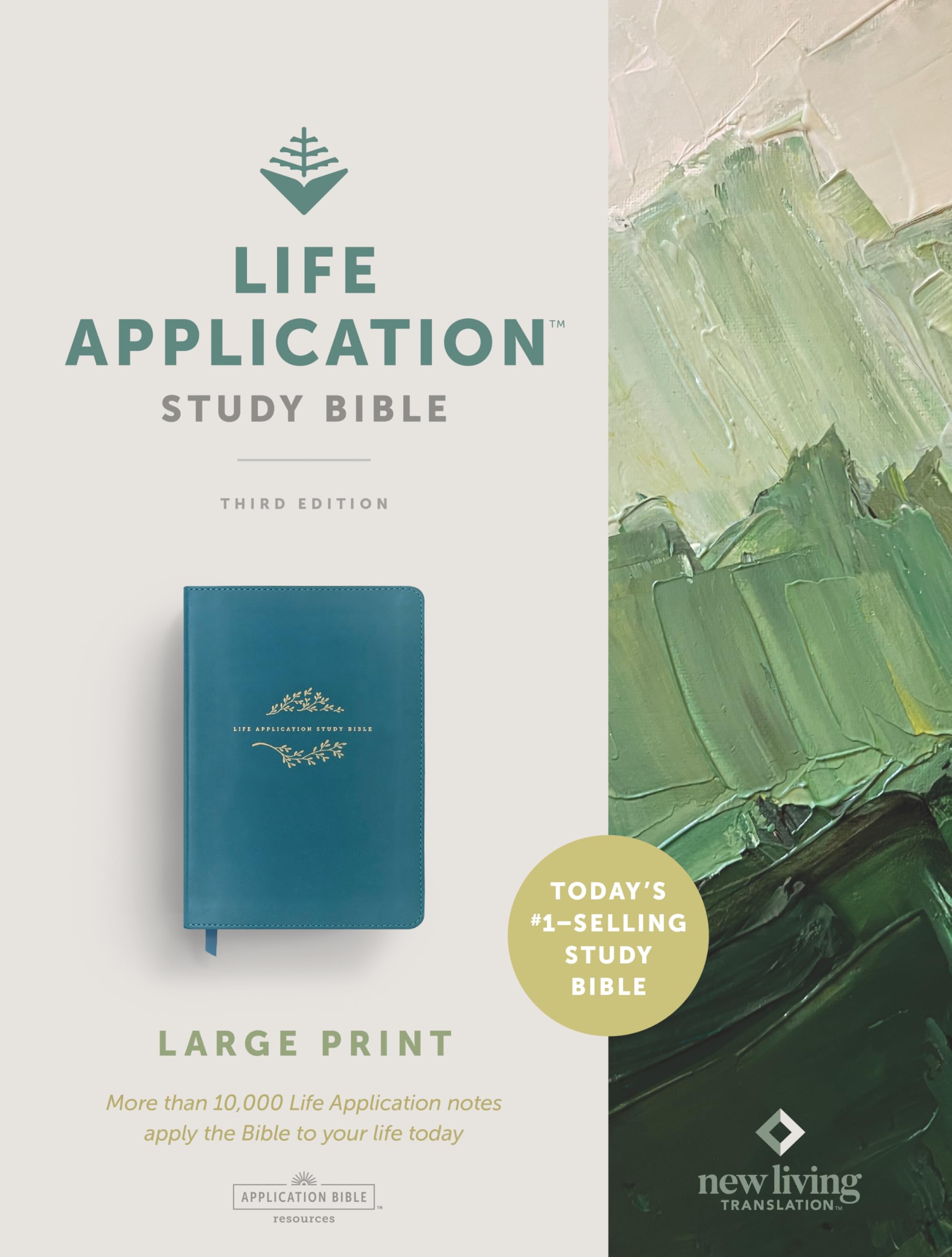 NLT Life Application Study Bible, Third Edition, Large Print (Leatherlike, Teal Blue): New Living Translation, Teal Blue, Leatherlike, Red Letter