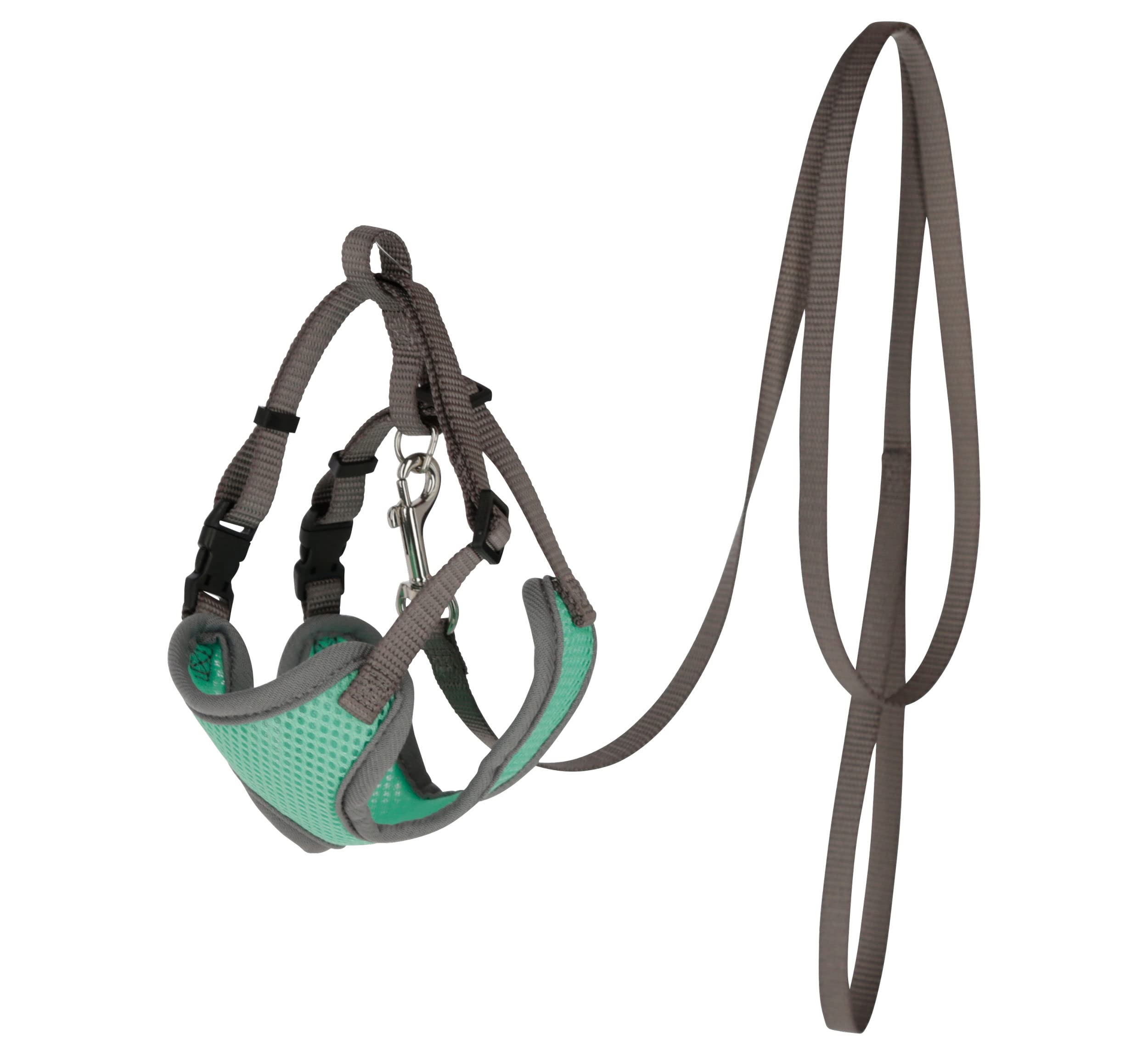 Kerbl Pet Laisse-Harnais pour Chat Maille Turquoise, 120cm, 3pcs