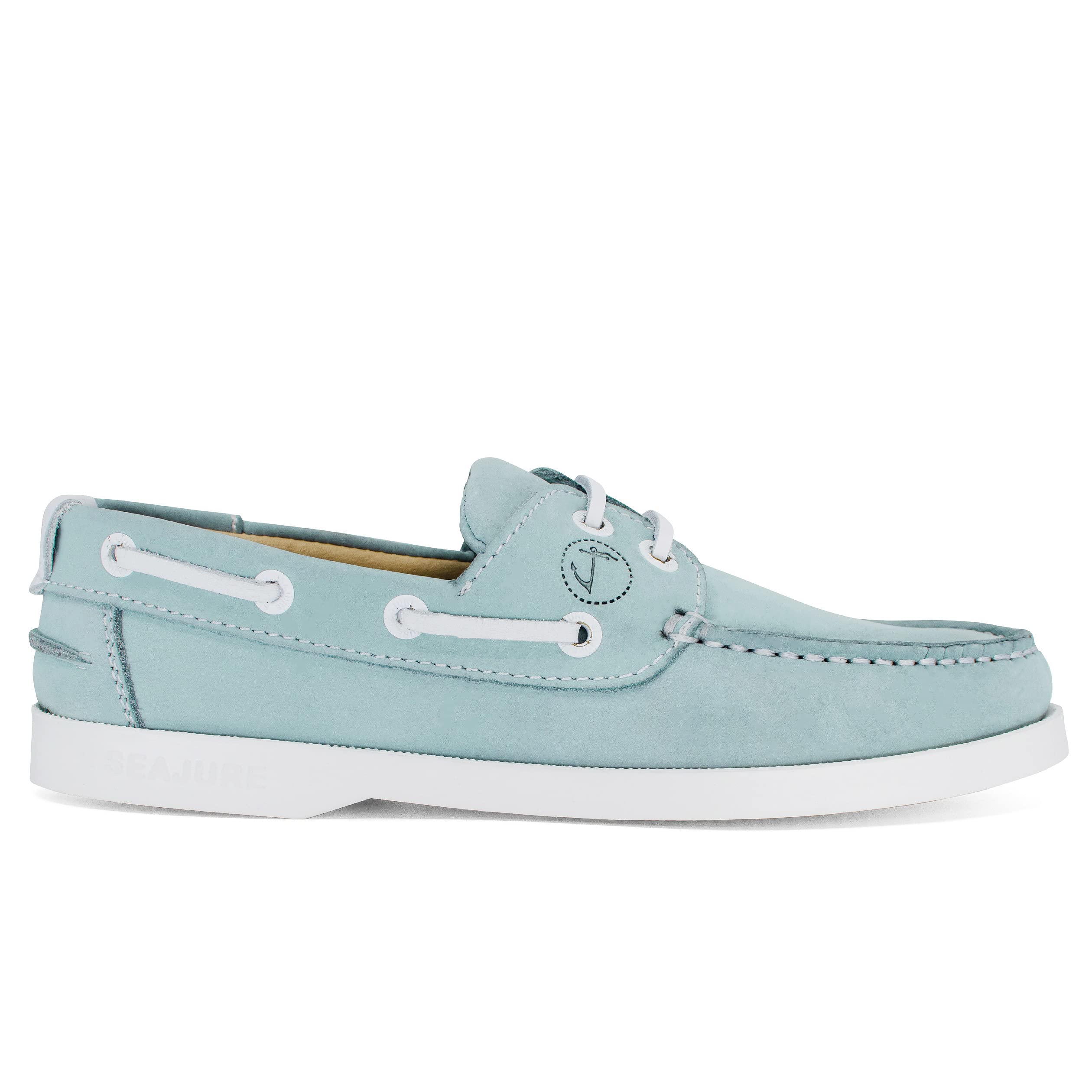Seajure Scarpe da Barca da Donna Nacpan in Pelle Nabuk Azzurro