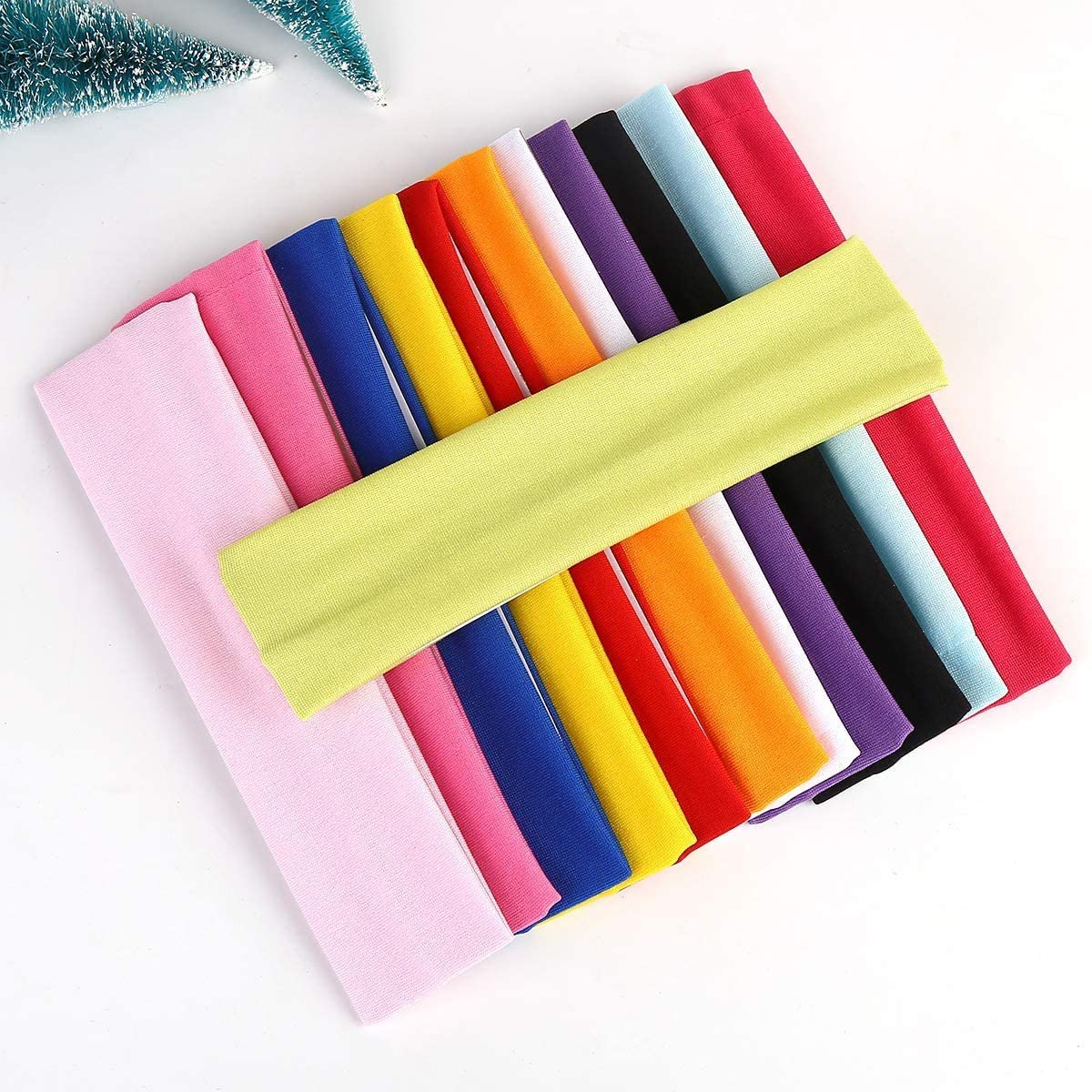 Ayushicreationa Colorful Soft Cotton Headbands for Women Short Hair Non Slip Elastic Sweat Hairbands Soft Fabric Hair Bands for Women and Men (Multicolor) (Pack of 6) 1