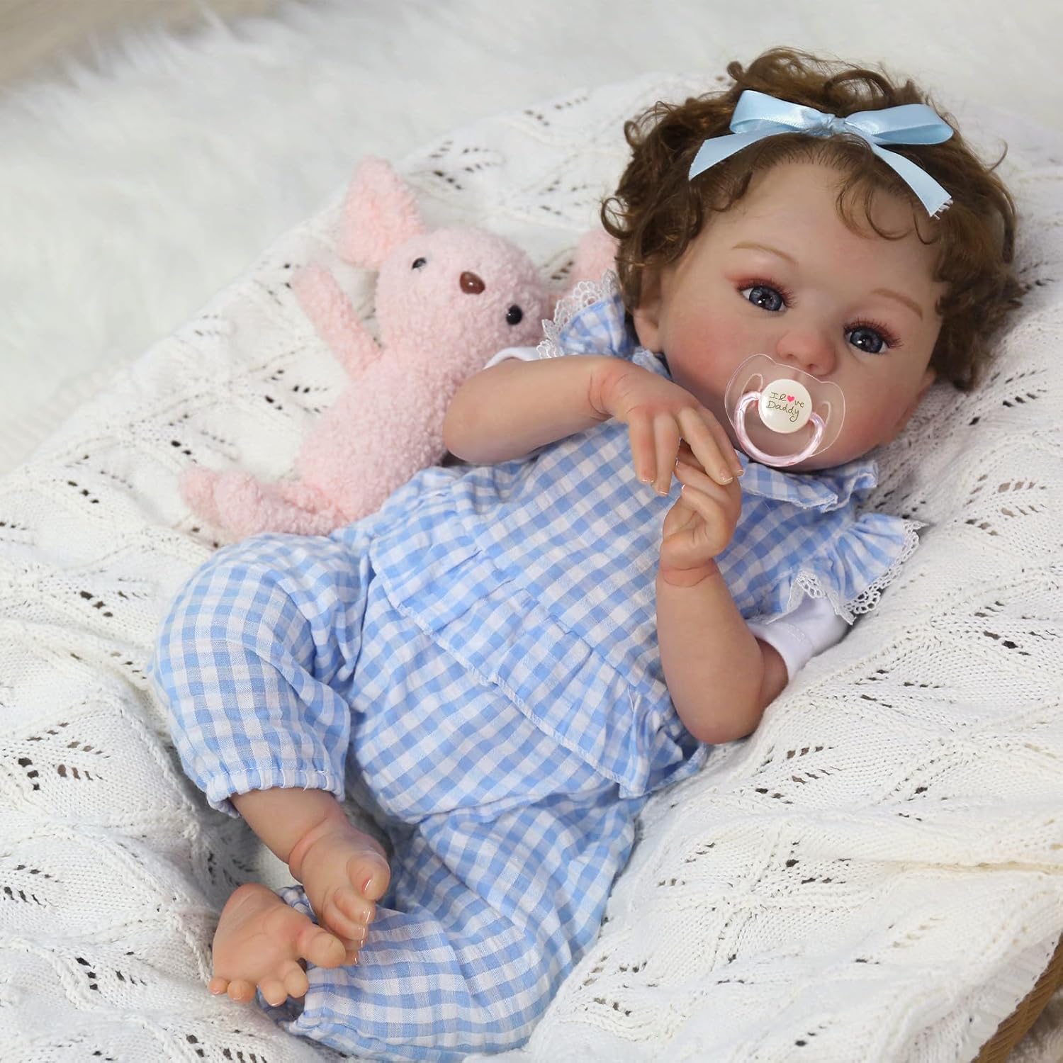 Reborn Baby Dolls - 18 Inch Realistic Baby Doll Newborn Girl Real Life Baby Dolls with Lifelike Hair, Eyelashes Handmade Weighted Soft for Kids 3+ with Accessories and Gift Box