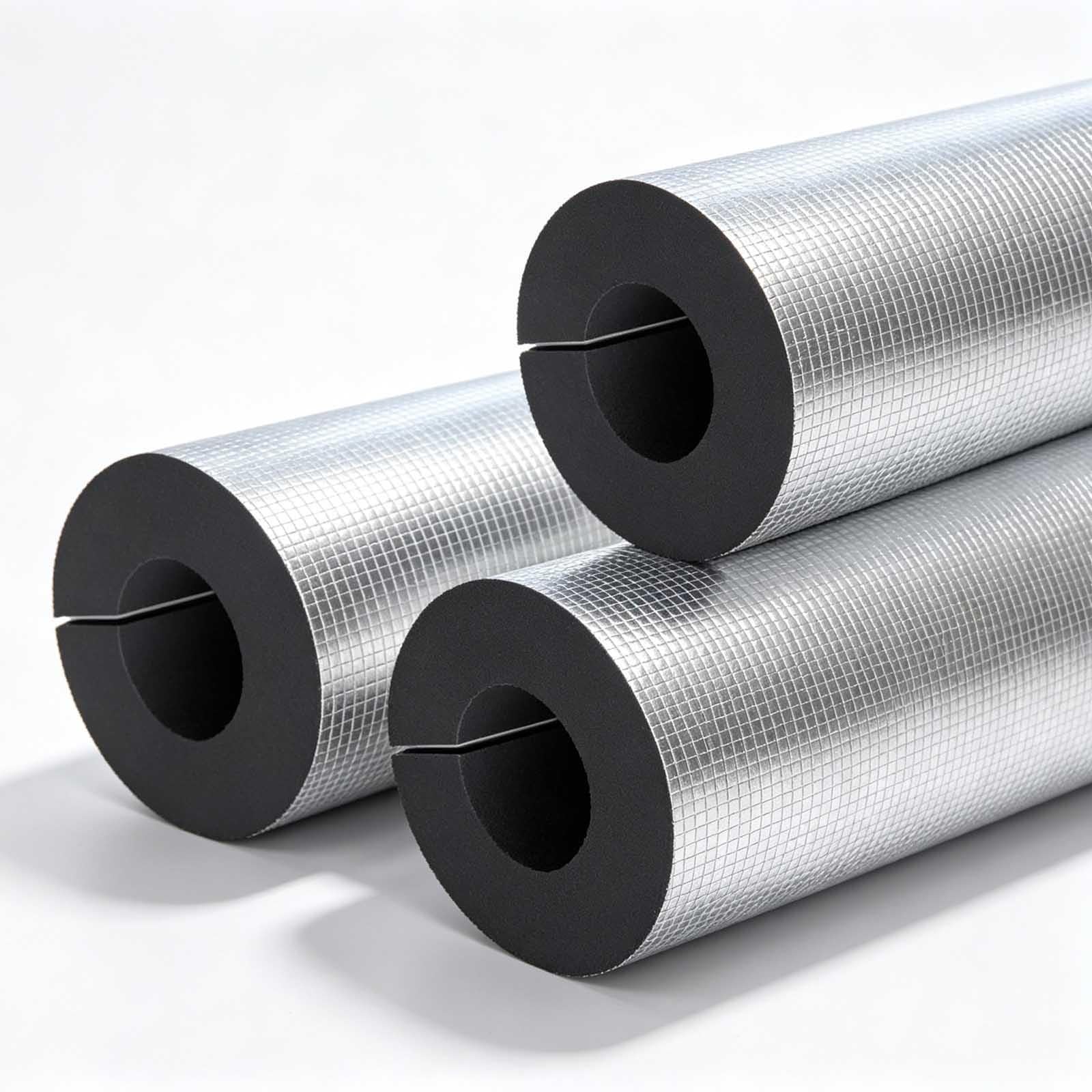 Pipe Insulation Tube - Flexible Self-Seal Foam Lagging with Self Seal Slit | Closed Cell Thermal Cladding for Hot Cold Pipes(Thickness20mm,ID165mm/6.5in)