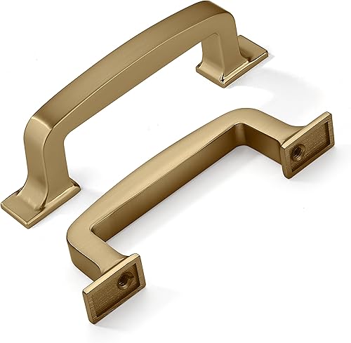 Miniatura 8 de khtumeware Paquete de 10 tiradores de bronce champán de 5 pulgadas para cajones de latón cálido, manijas de cocina para gabinetes de cocina, manijas