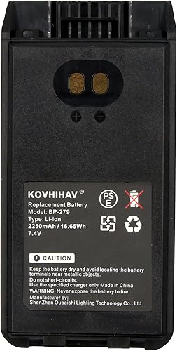 Miniatura 7 de CS BATTERY Paquete de 6 baterías de repuesto para Icom BP-279 BP-280 BP-280LI F1000 F1000D F1000S F1000T F2000 Series, 2250mAhLi-ion