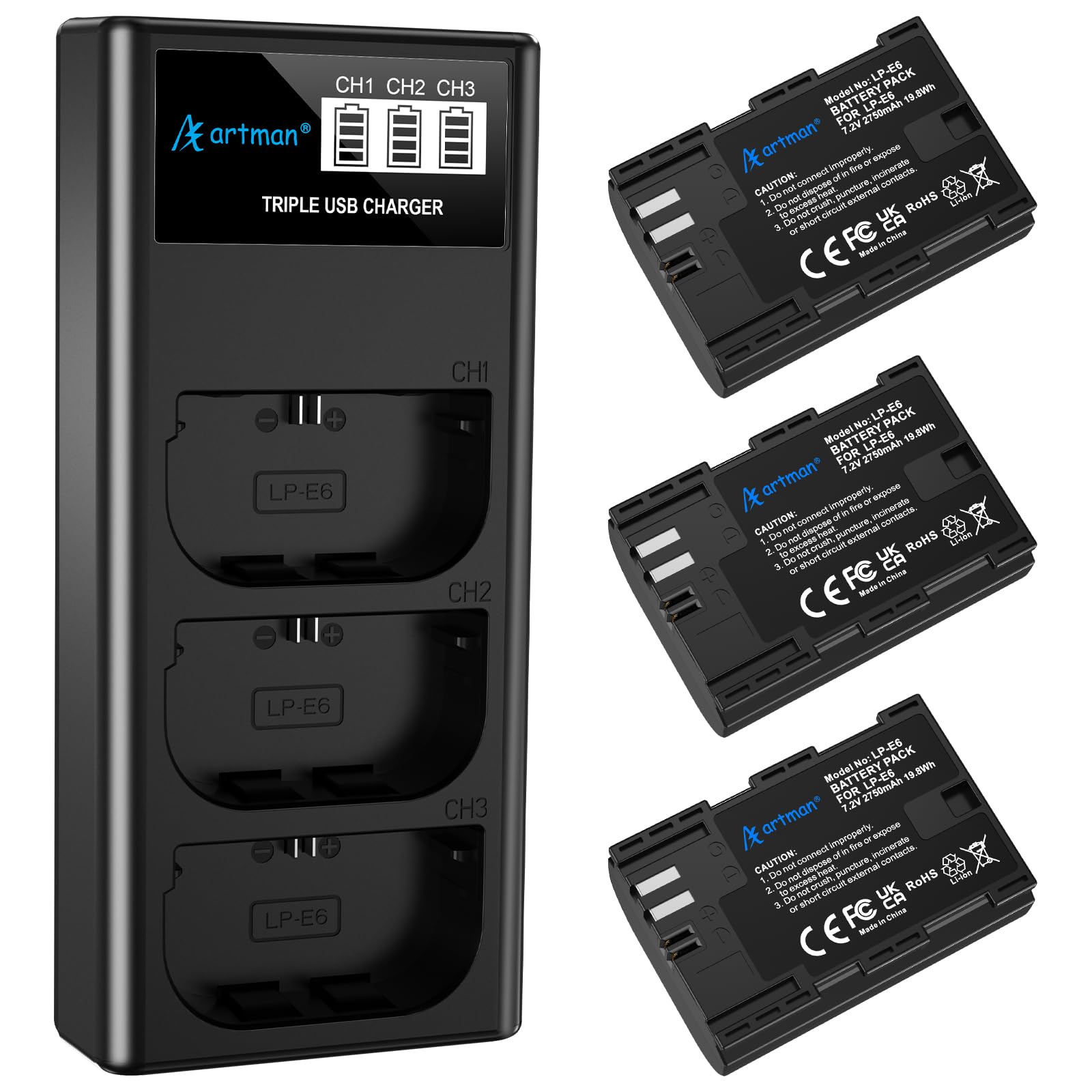 Artman LP-E6N 3-Pack