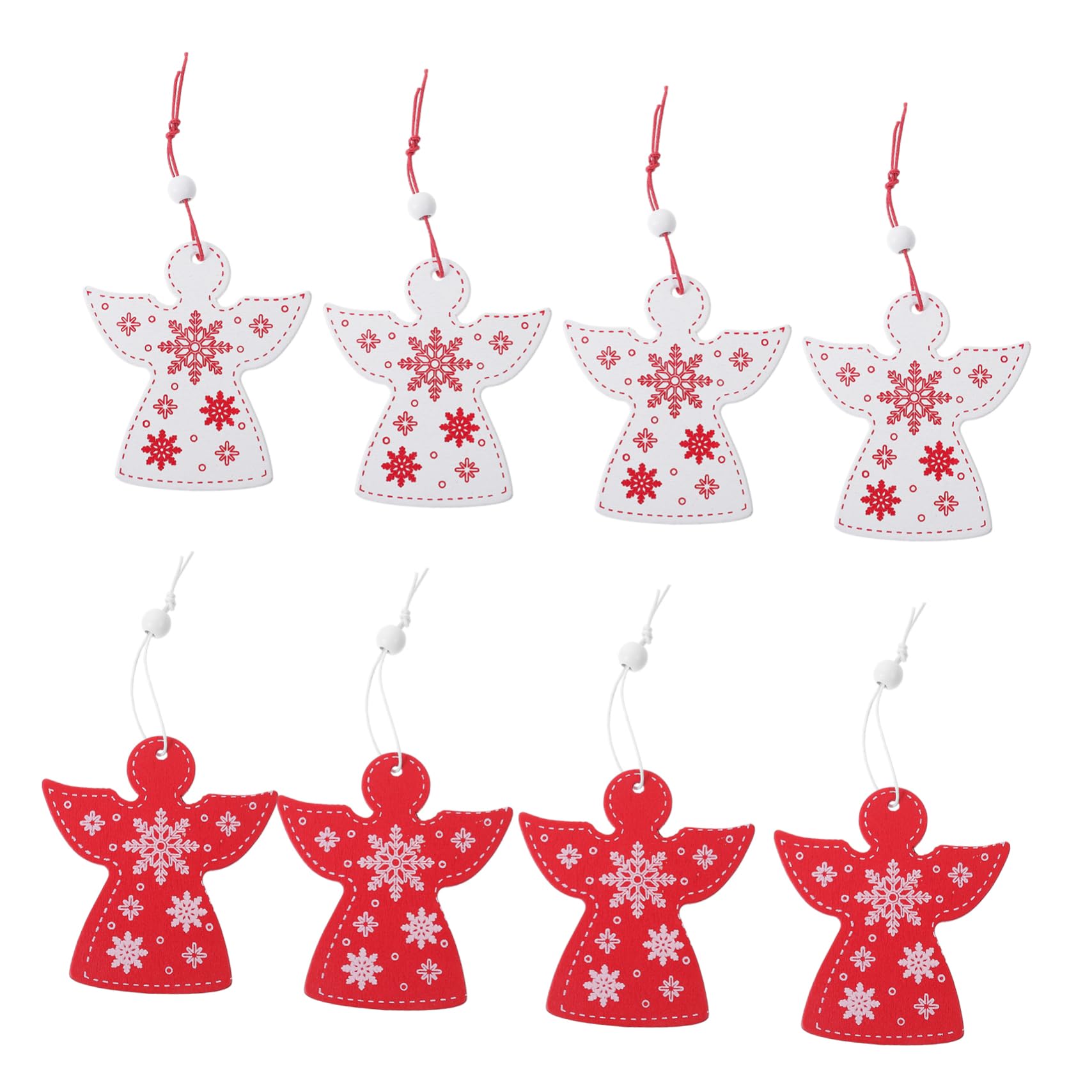 4 Juegos Colgante De Madera De Ángel Colgante De Decoración De Árbol De Navidad Adornos De Ángel Colgante De Navidad Adorno De Fiesta De Navidad Mini Bola Navideña 20 Piezas * 4
