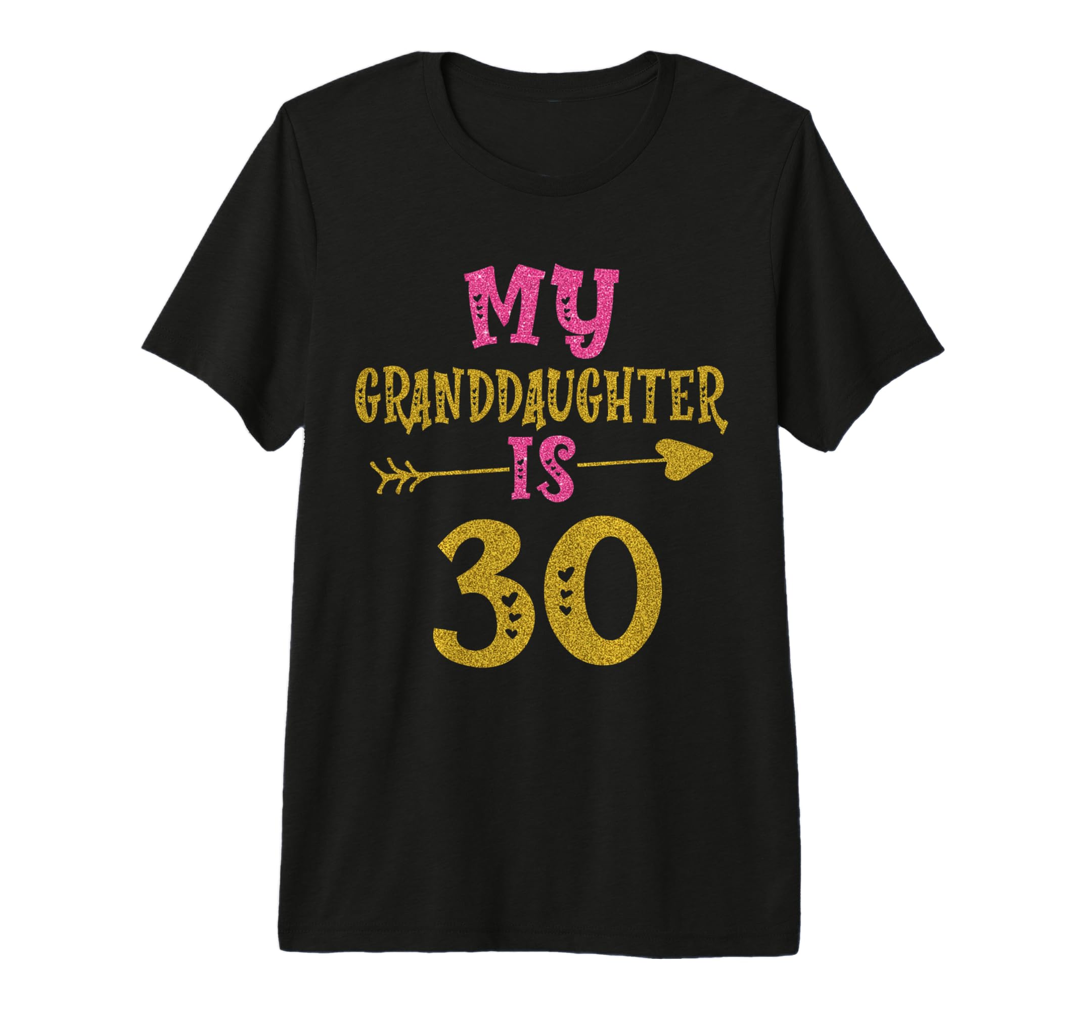 Hearts 30th Bday Tee For Granddaughter From Grandparents Premium T-Shirt