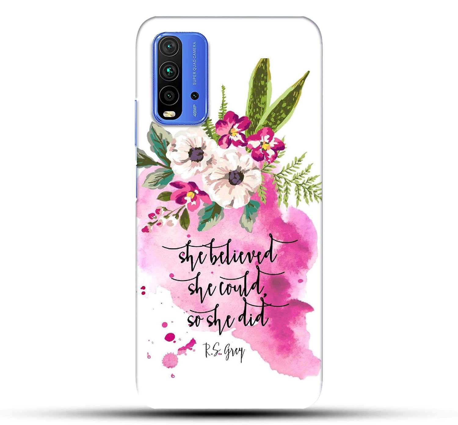 Pikkme Funky Cute Floral Inspirational Quote She Believed Designer 