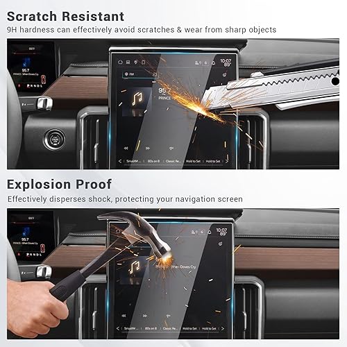 Miniatura 219 de Protector de pantalla para GMC Sierra 1500/2500HD/3500HD (AT4/AT4X/Denali/Denali Ultimate) Protector de pantalla táctil de 13.4 pulgadas y 12.3 Kit