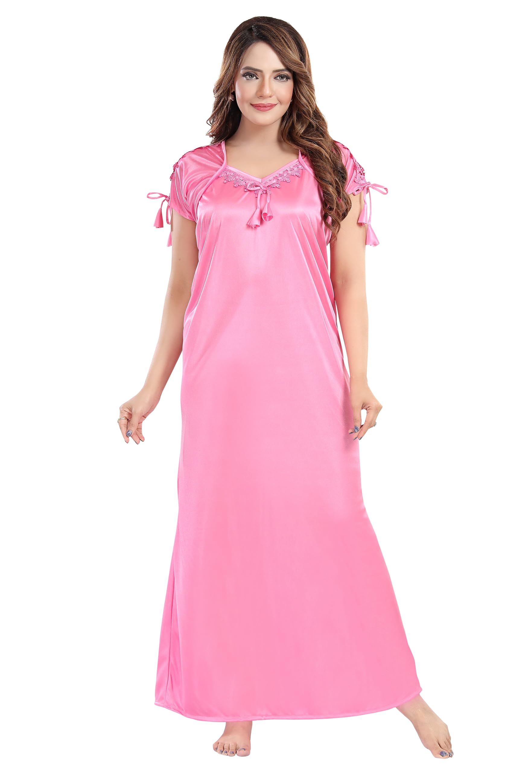 life-tale Women's Satin Nighy/Maxi/Gown/Night Wear-picture-23