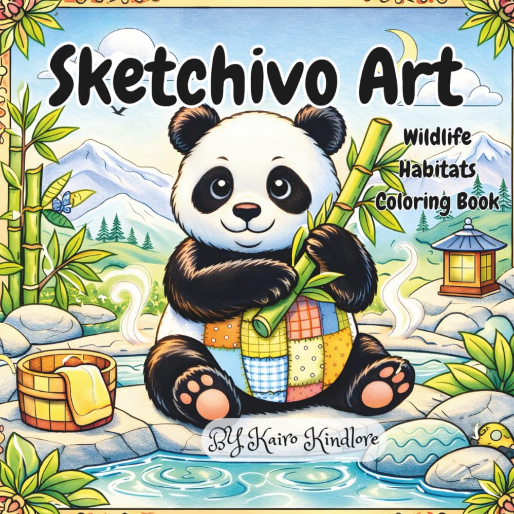 Sketchivo Art: Wildlife Habitats Coloring Book
